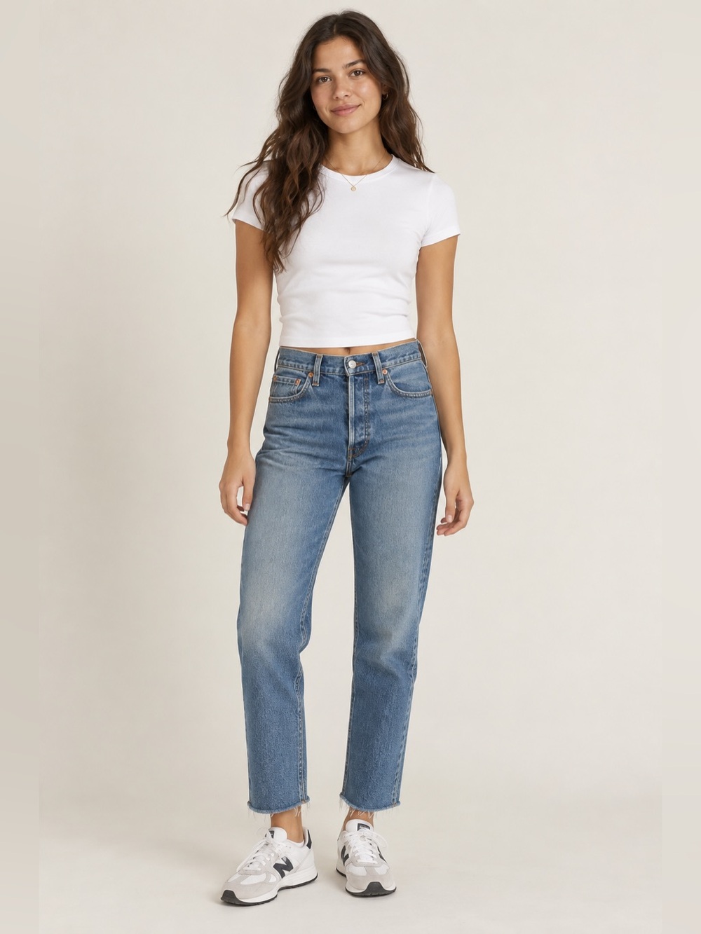 Levi's Ribcage Straight Ankle Jeans – Dance Around (Medium Wash) – 27